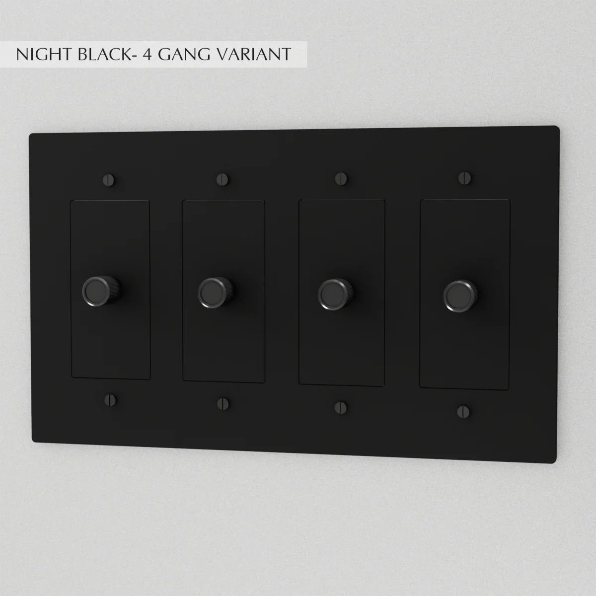 the-brass-dimmer-switch-4-gang-night-black | Sofary Lighting