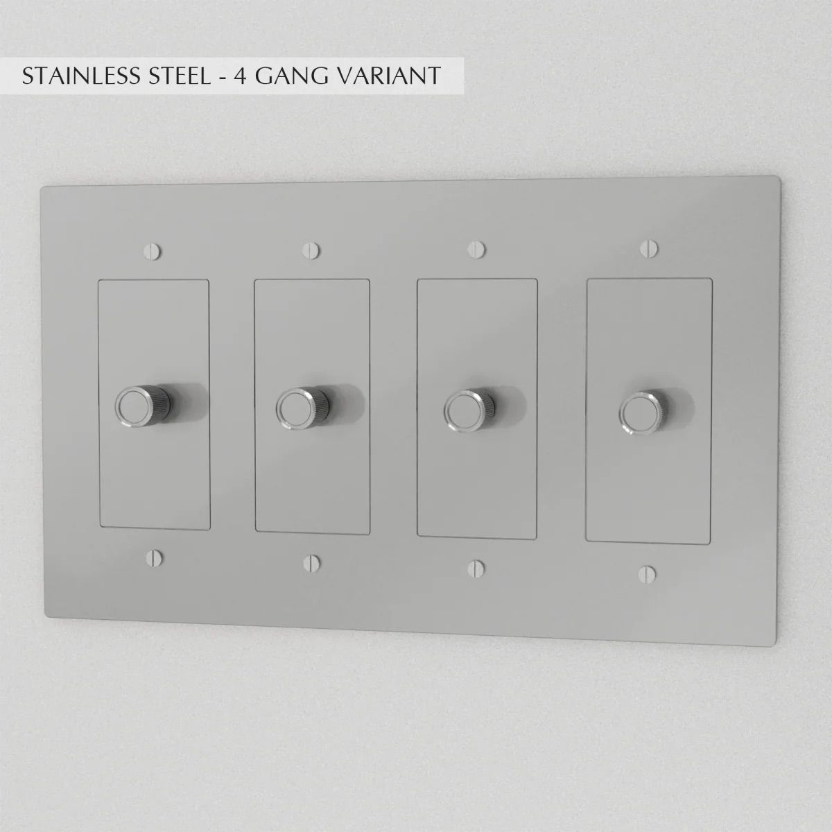 the-brass-dimmer-switch-4-gang-stainless-steel | Sofary Lighting