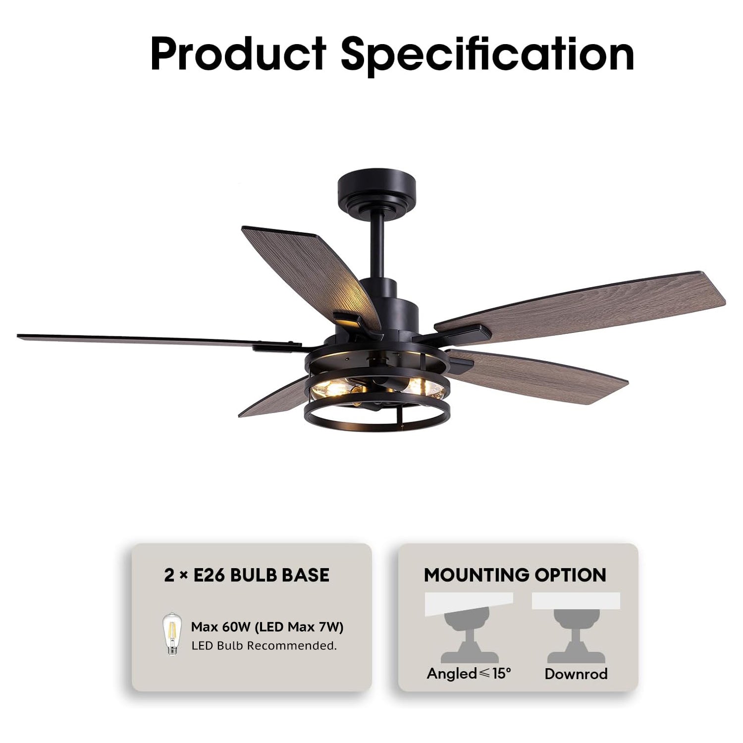 vintara-46-farmhouse-rustic-black-cage-ceiling-fan-with-lights-remote-for-bedroom-living-room-dimensions-24
