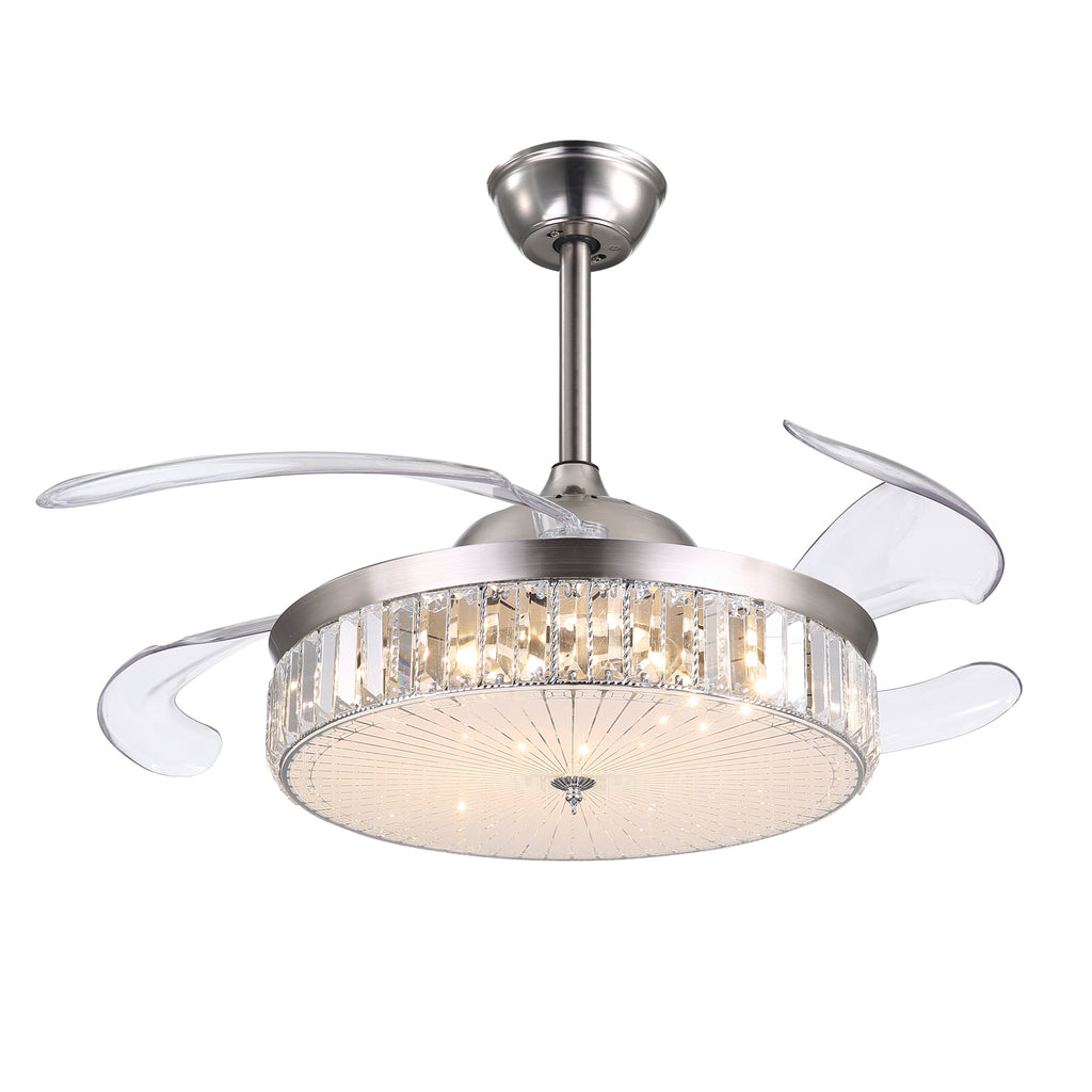 MOOONI-Fan-Chandelier-Color-Changing-Chrome-Retractable-Fan