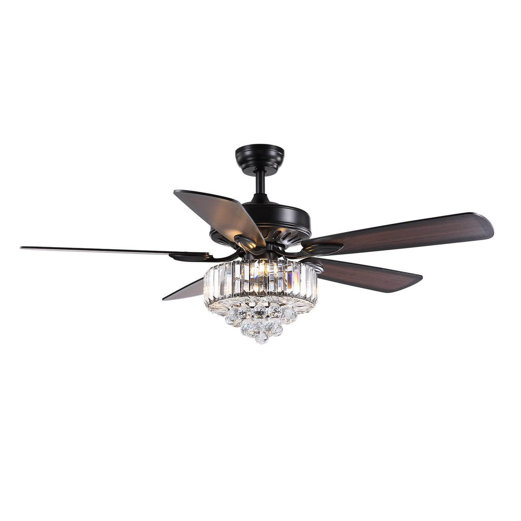 MOOONI-Ceiling-Fan-Light-Matte-Black-Finish-Vertical-Crystal-Fandelier-52“