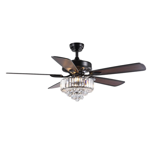 MOOONI-Ceiling-Fan-Light-Matte-Black-Finish-Vertical-Crystal-Fandelier-52“