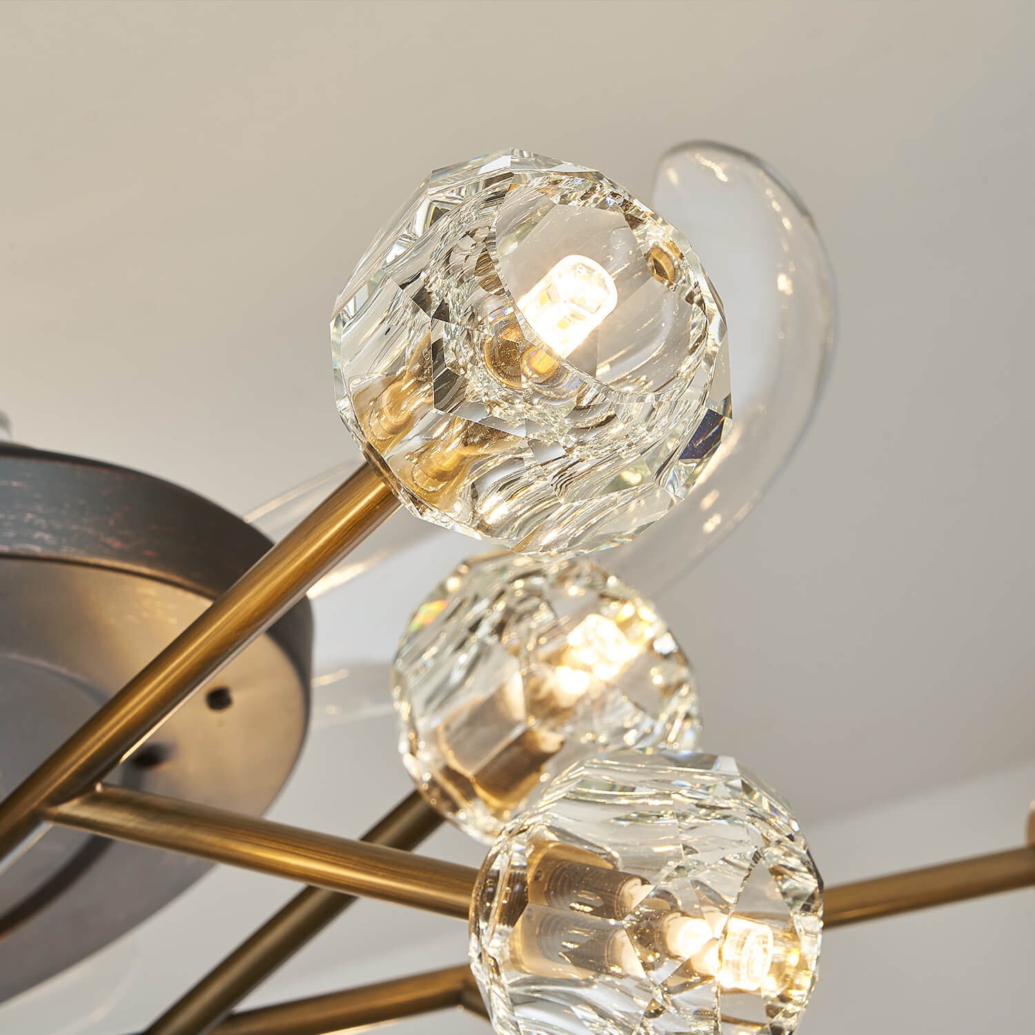 Newly-Upgraded Oil-Rubbed Bronze Vintage Crystal Fandelier