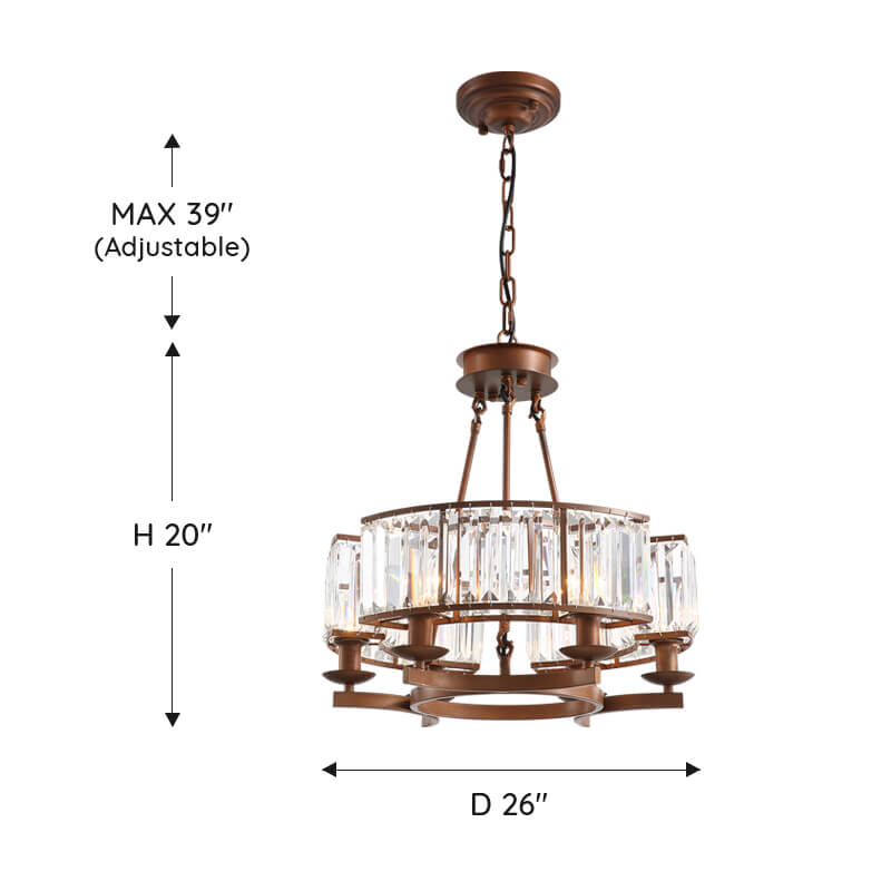 Crystal-Chandeler-Brown-Size-26"Industrial-Farmhouse-Brown-Round-Crystal-Chandelier-Size-D26"
