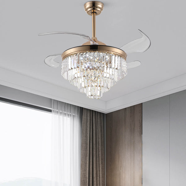 Top-Rated Crystal Gold Retractable l Fandelier