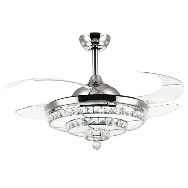 MOOONI-Ceiling-Fan-Chandelier-Chrome-Retractable-Dimmable-Fandelier