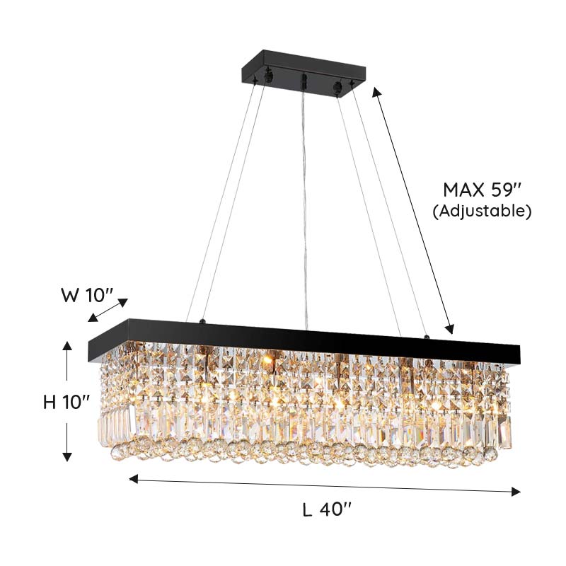 Black-Rectangle-Crystal-Chandeler-Size-40"