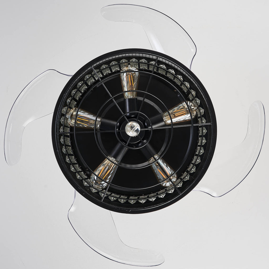 Gorgeous Mesh Caged Ceiling Fan With Light 42"