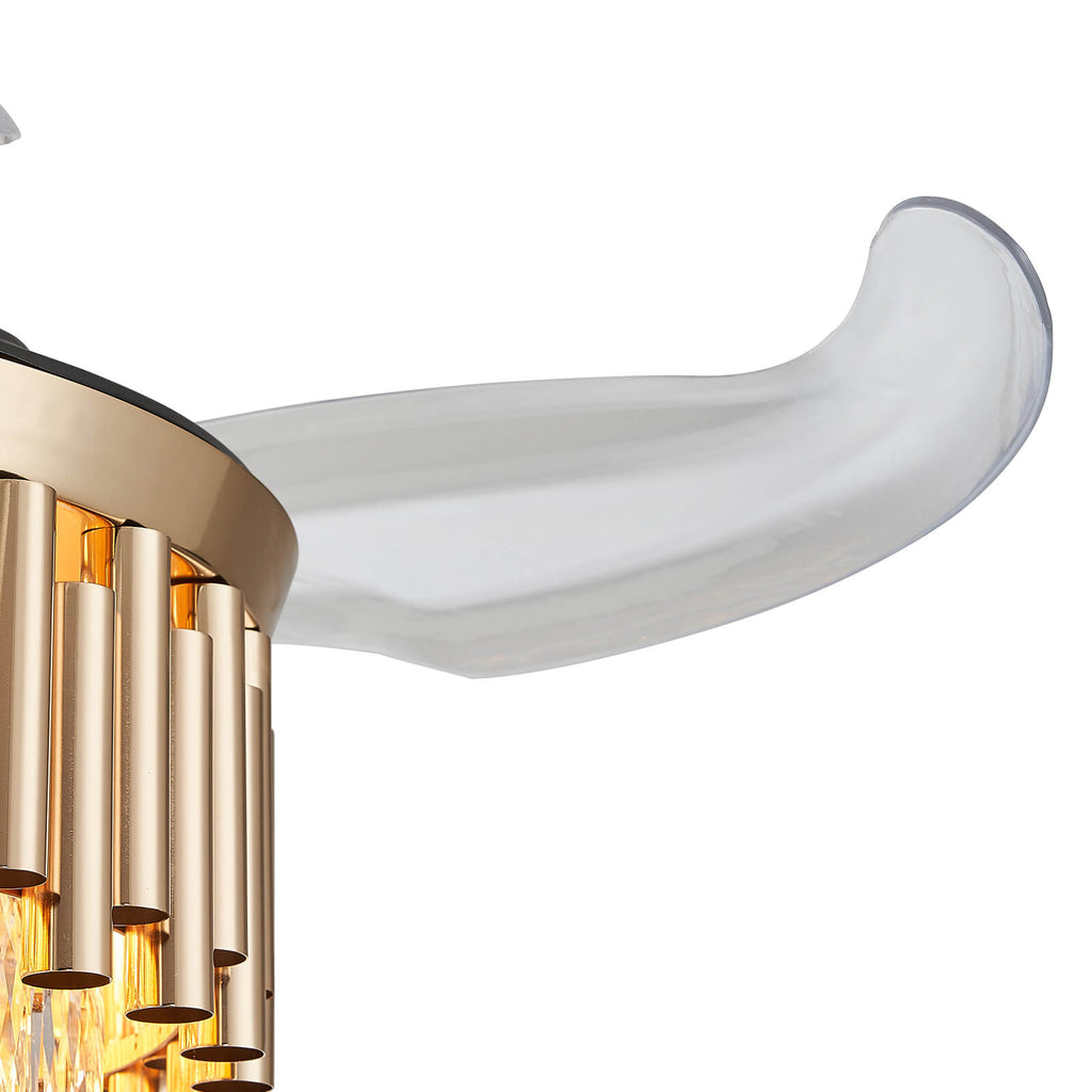 Top-Rated K9 Crystal Round Gold Retractable Fandelier