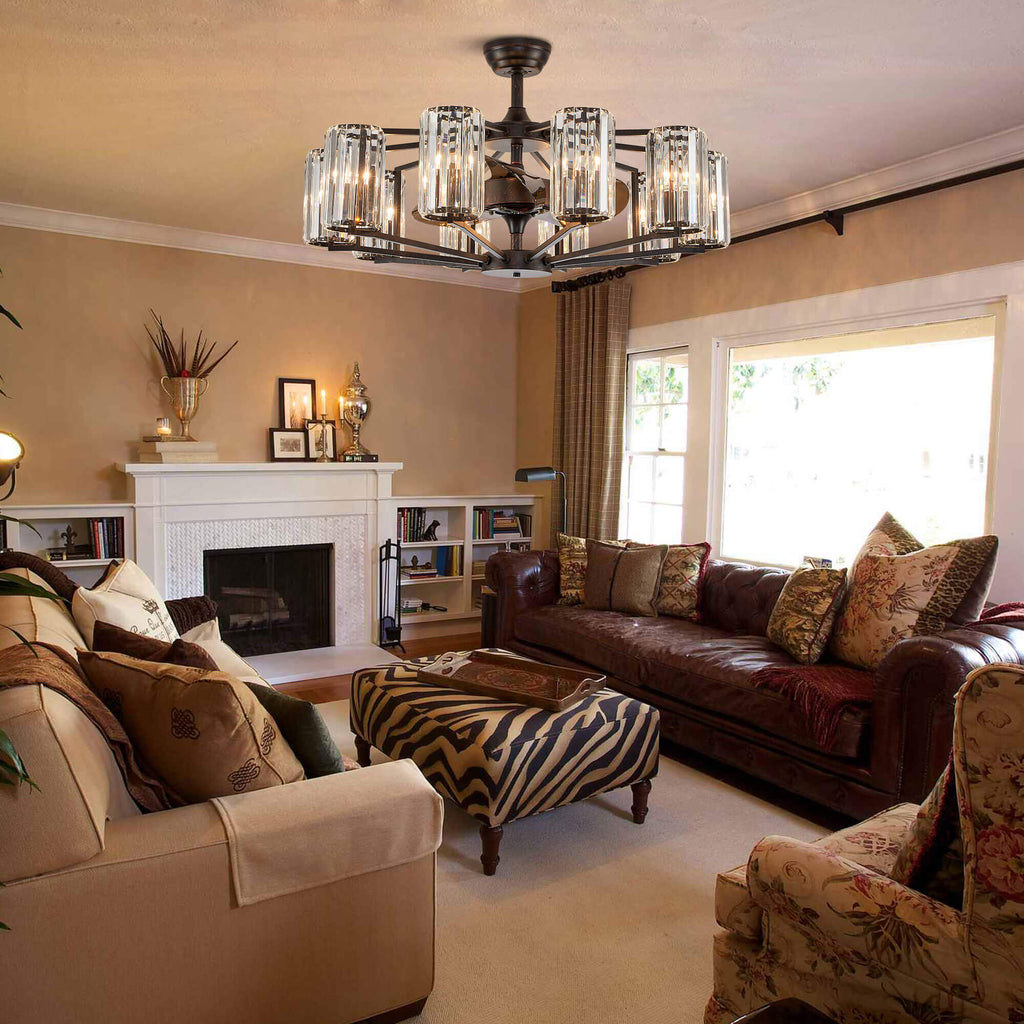 Chicago Wheel | Decorative Bronze Luxury Mid-Century Modern Fandelier