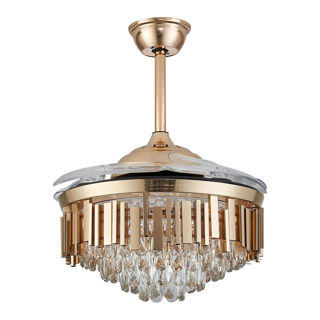 Round French Golden Crystal Fandelier Indoor