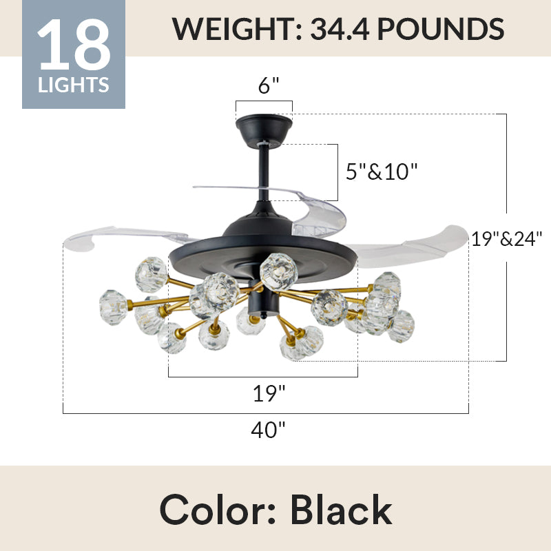 Newly-Upgraded Oil-Rubbed Bronze Vintage Crystal Fandelier