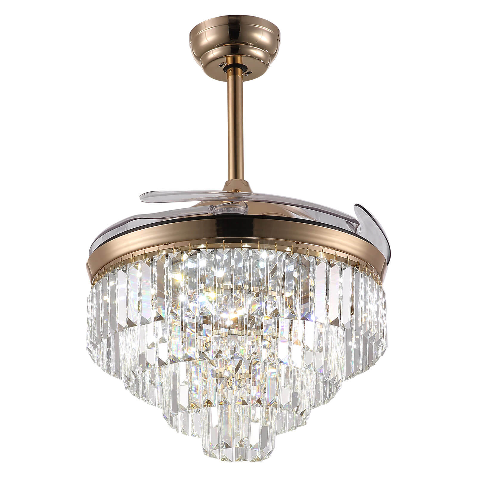 Top-Rated Crystal Gold Retractable l Fandelier