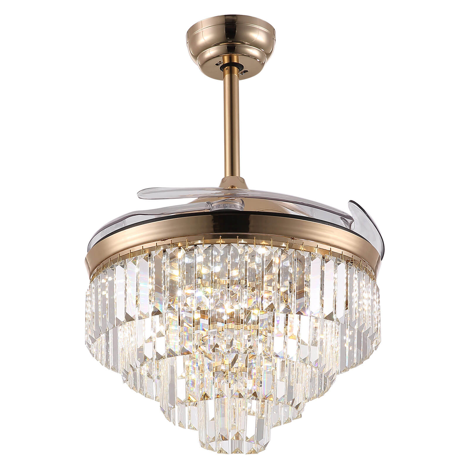 Top-Rated Crystal Gold Retractable l Fandelier