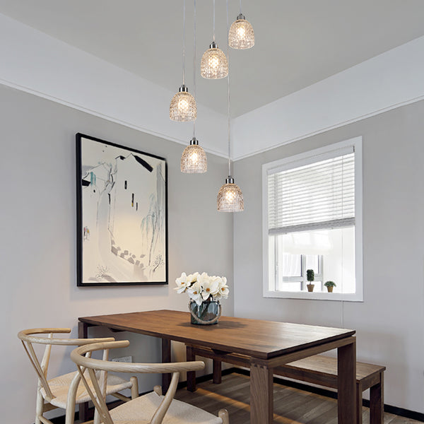 Spiral Iceberg Geometric Glass Chandelier