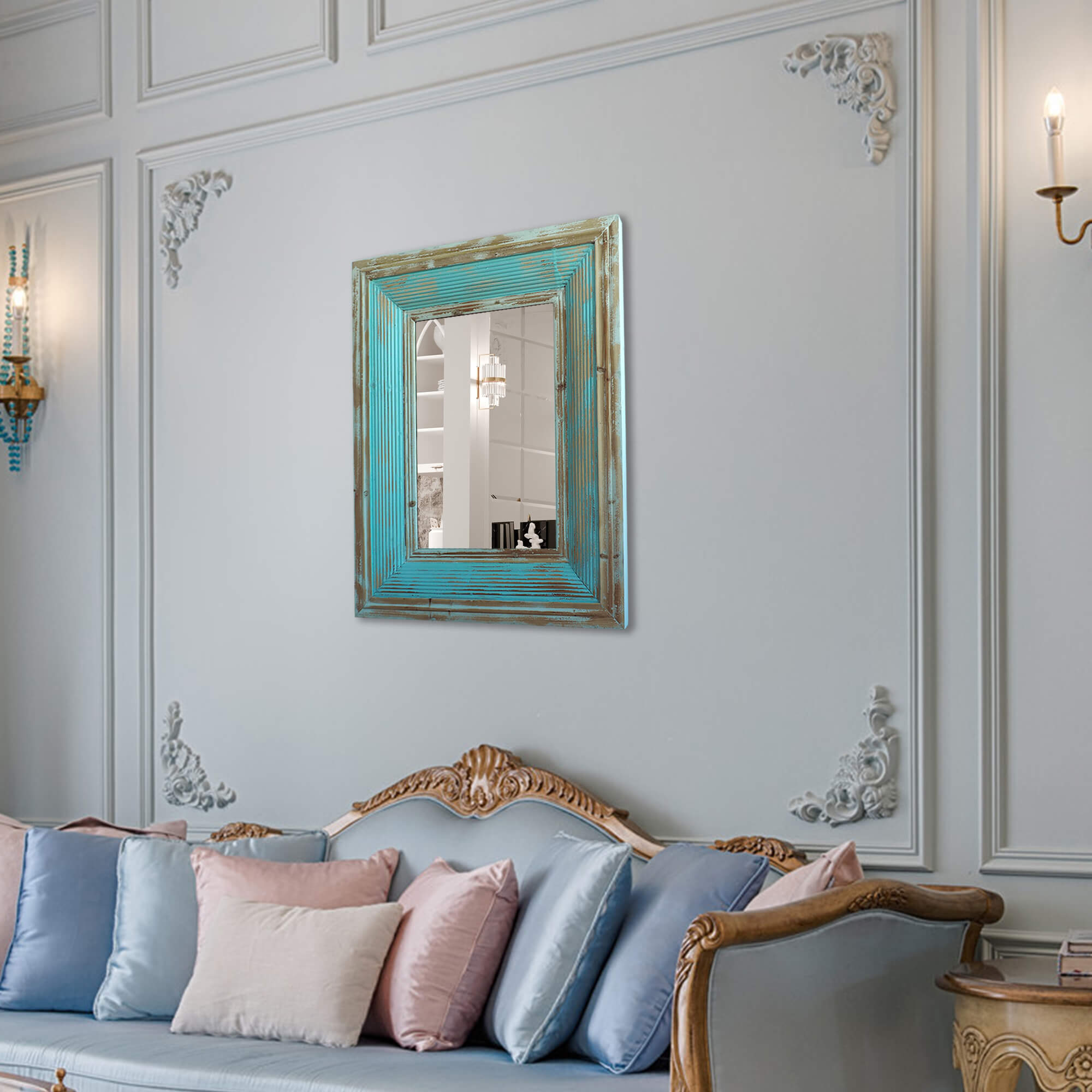 Vintage-Old-Wood-Rectangular-Metal-Frame-Wall-Mirror