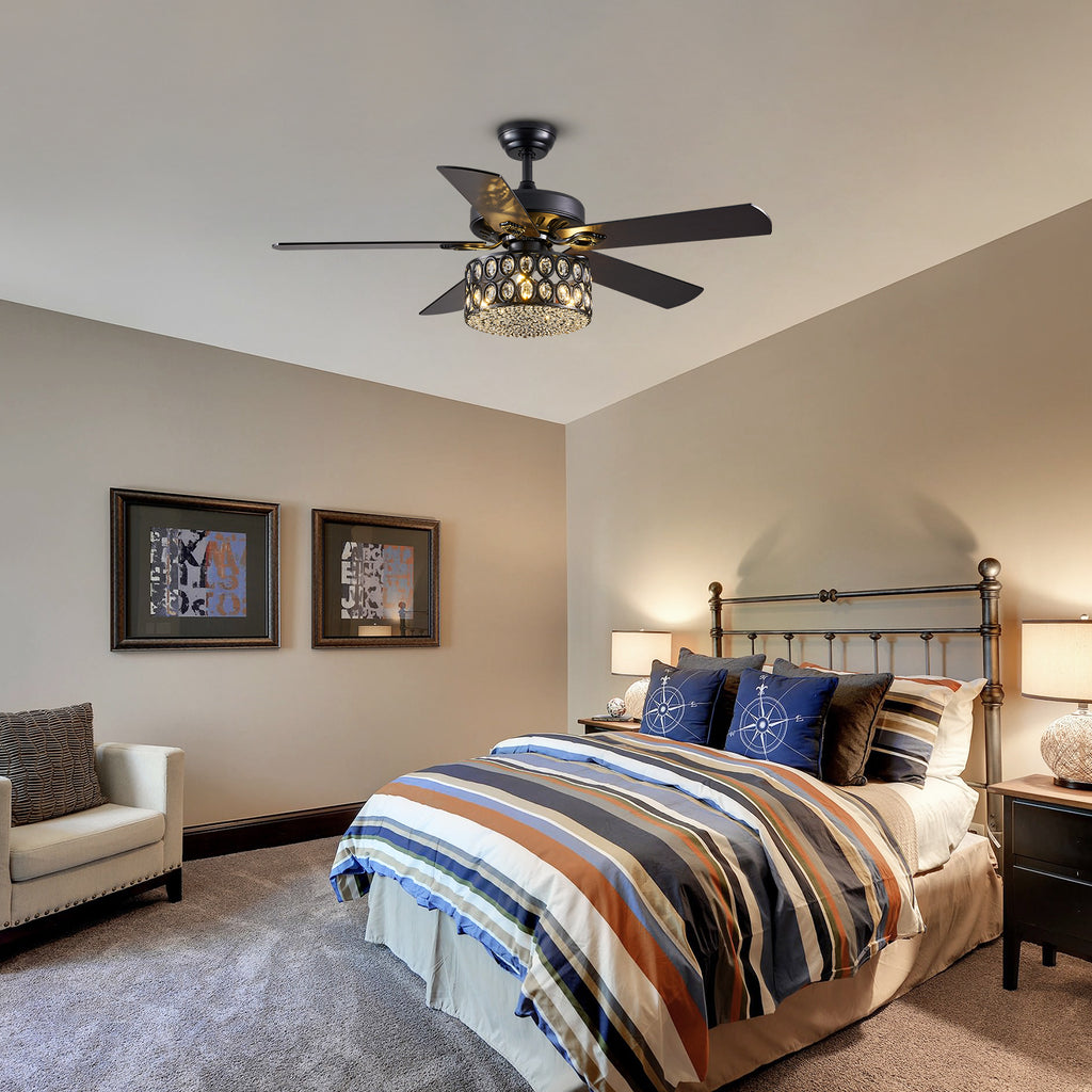 MOOONI-Ceiling-Fan-Light-Matte-Black-Industrial-Double-Layer-Oval-Crystal-Fandelier-50“-Bedroom