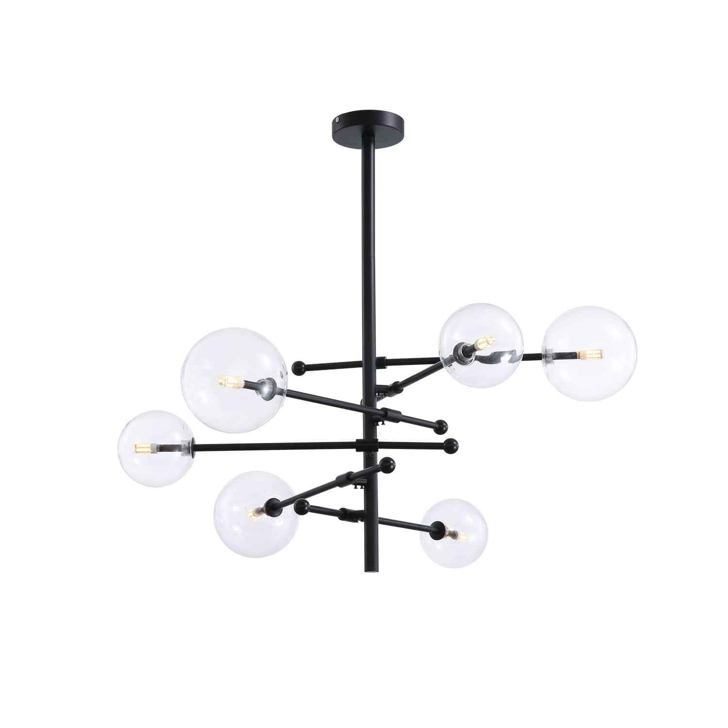 Road Sign Glass Chandelier 6 Lights