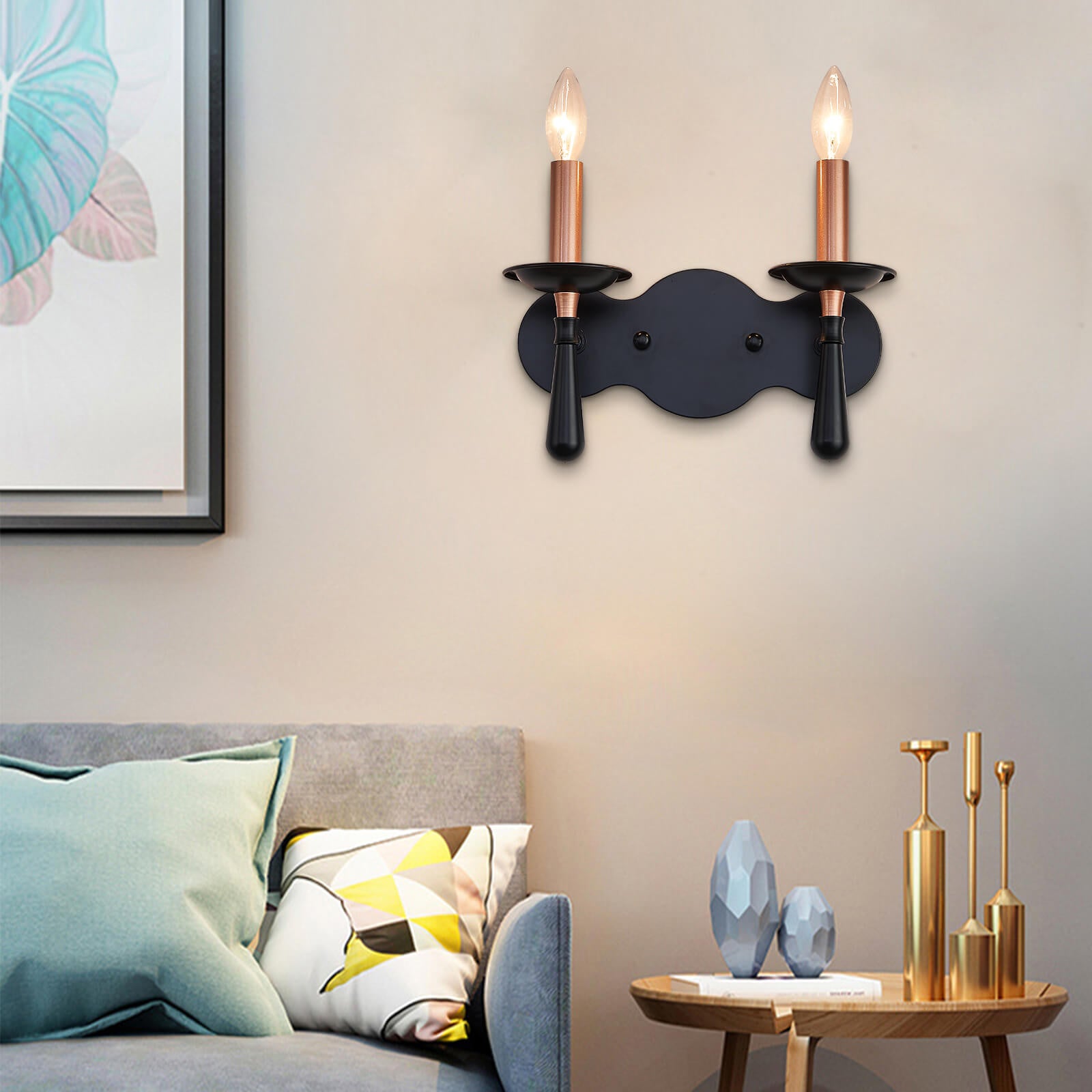 Night Rose Double Lights Wall Lamp