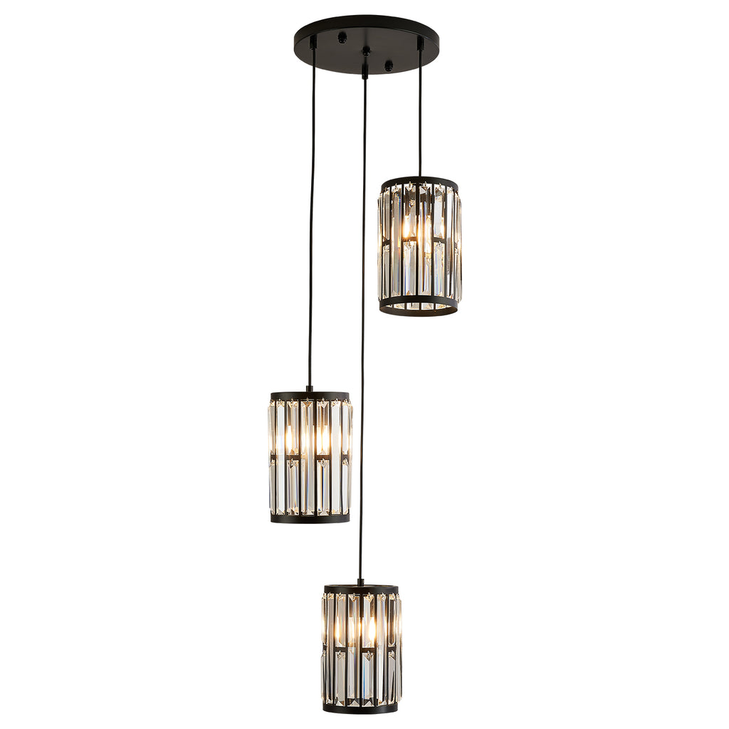 MOOONI-Vintage-Spiral-Matte-Black-Crystal-Chandelier