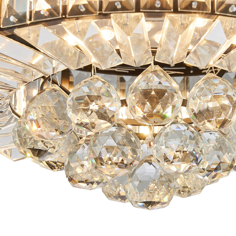 2022 Most Popular Retractable Crystal Ceiling Fan Light