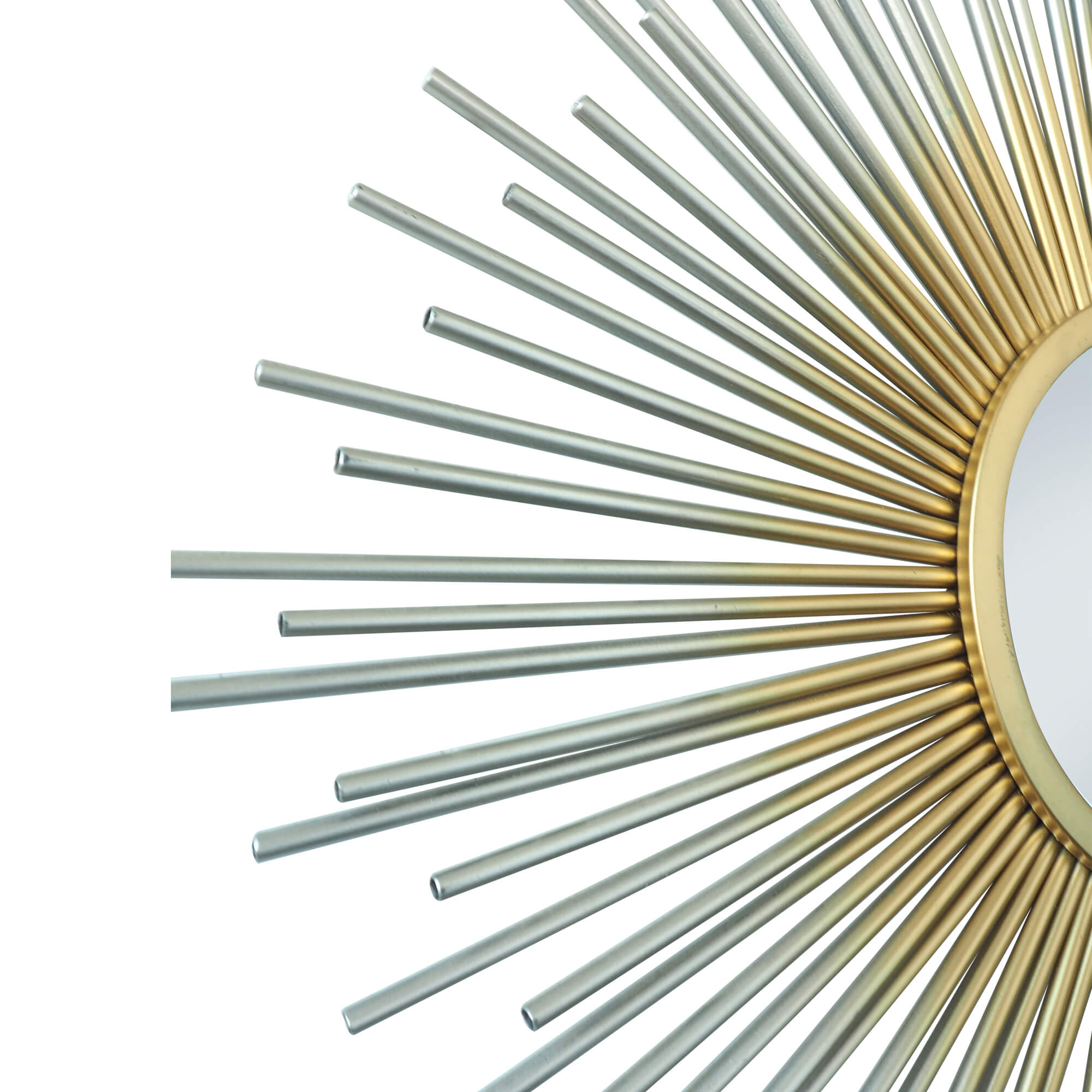 Modern-Gold-Sunburst-Rhombic-Metal-Frame-Round -Wall-Mirror