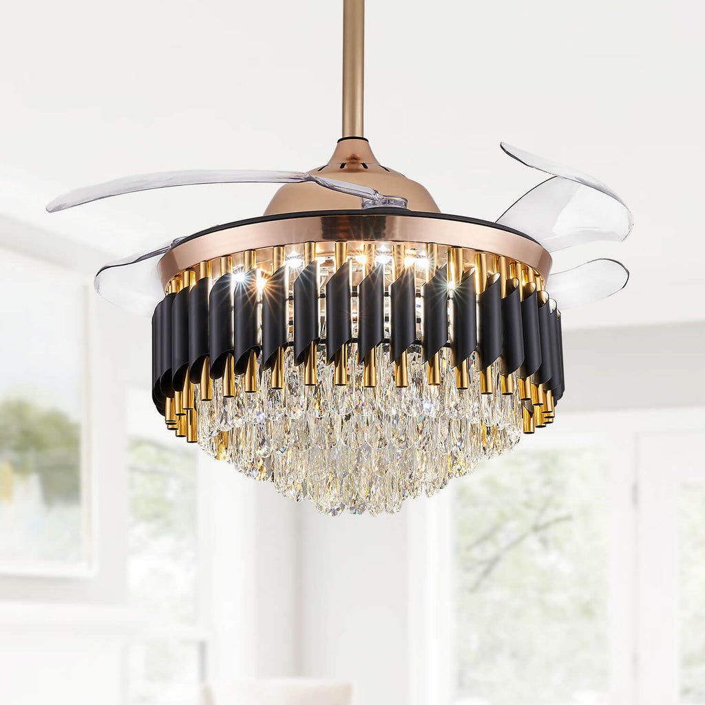Black Crystal Fandelier – MOOONI LIGHTING