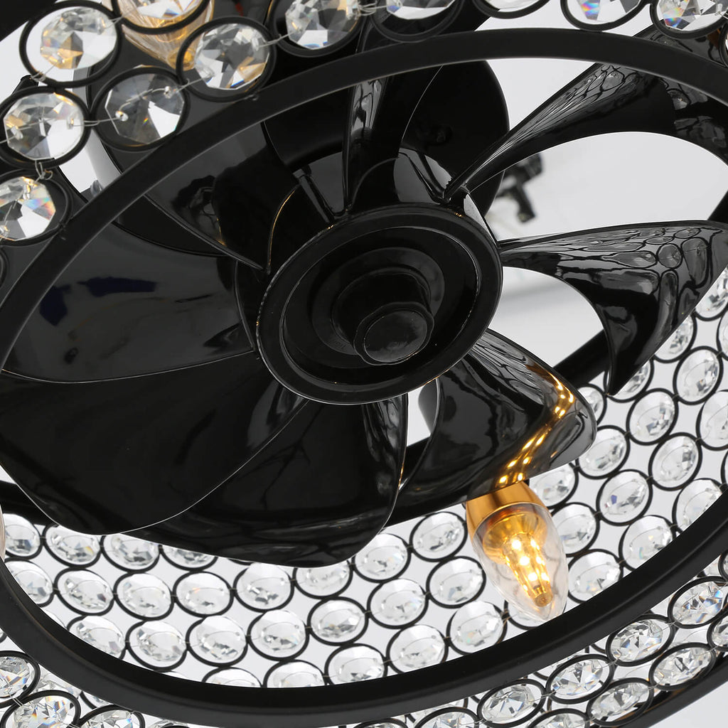 MOOONI-Small-Caged-Ceiling-Fan-Edison-Bulbs-Matte-Black-Industrial-Modern-Drum-Crystal-Fandelier-Bedroom