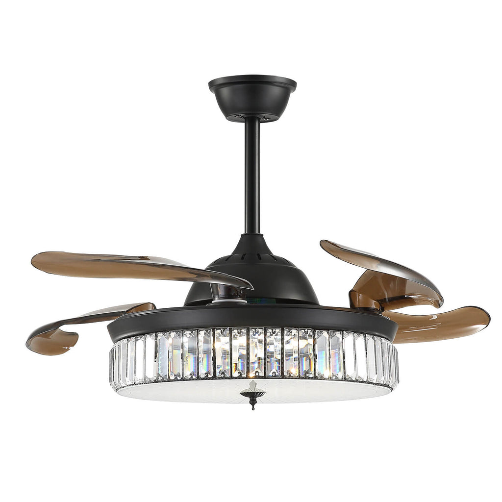 MOOONI-Fan-Chandelier-Color-Changing-Black-Retractable-Fan