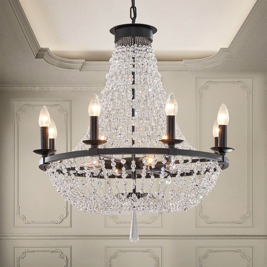 Victoria Candle Crystal Ceiling Light