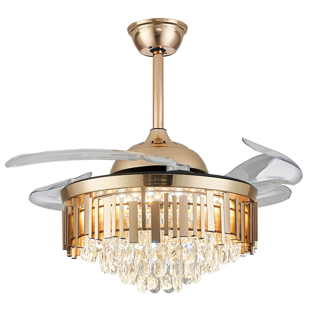 Round French Golden Crystal Fandelier Indoor