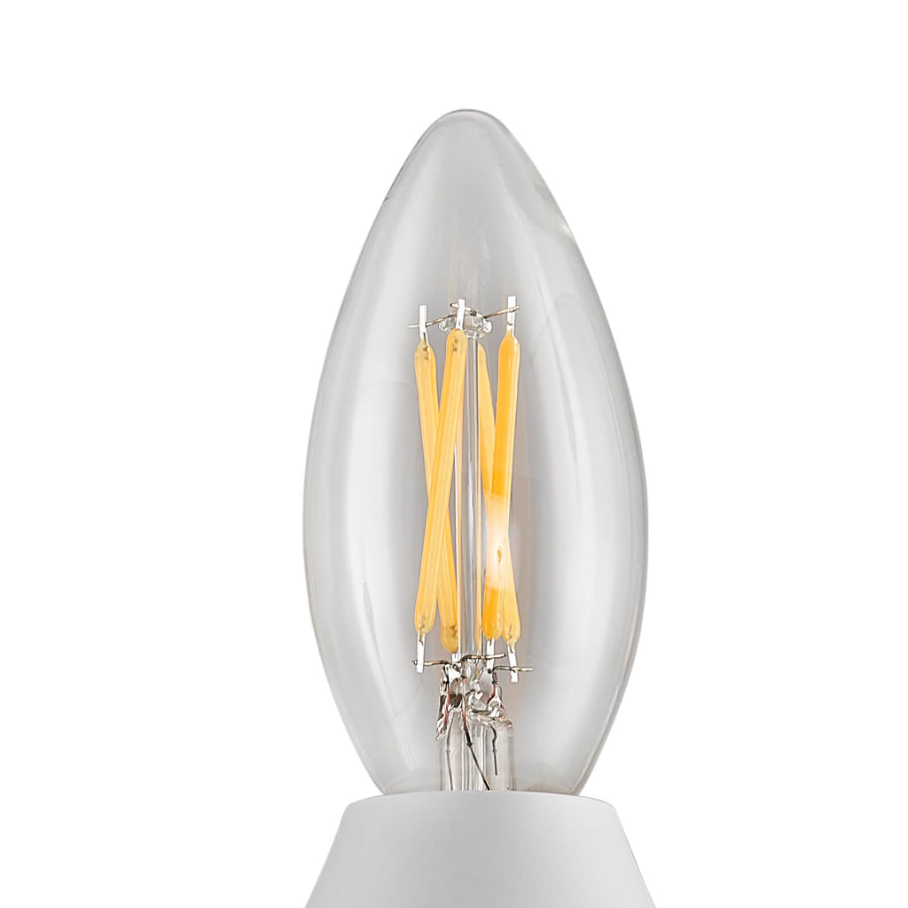 White Teardrop Candle Chandelier 8 Lights