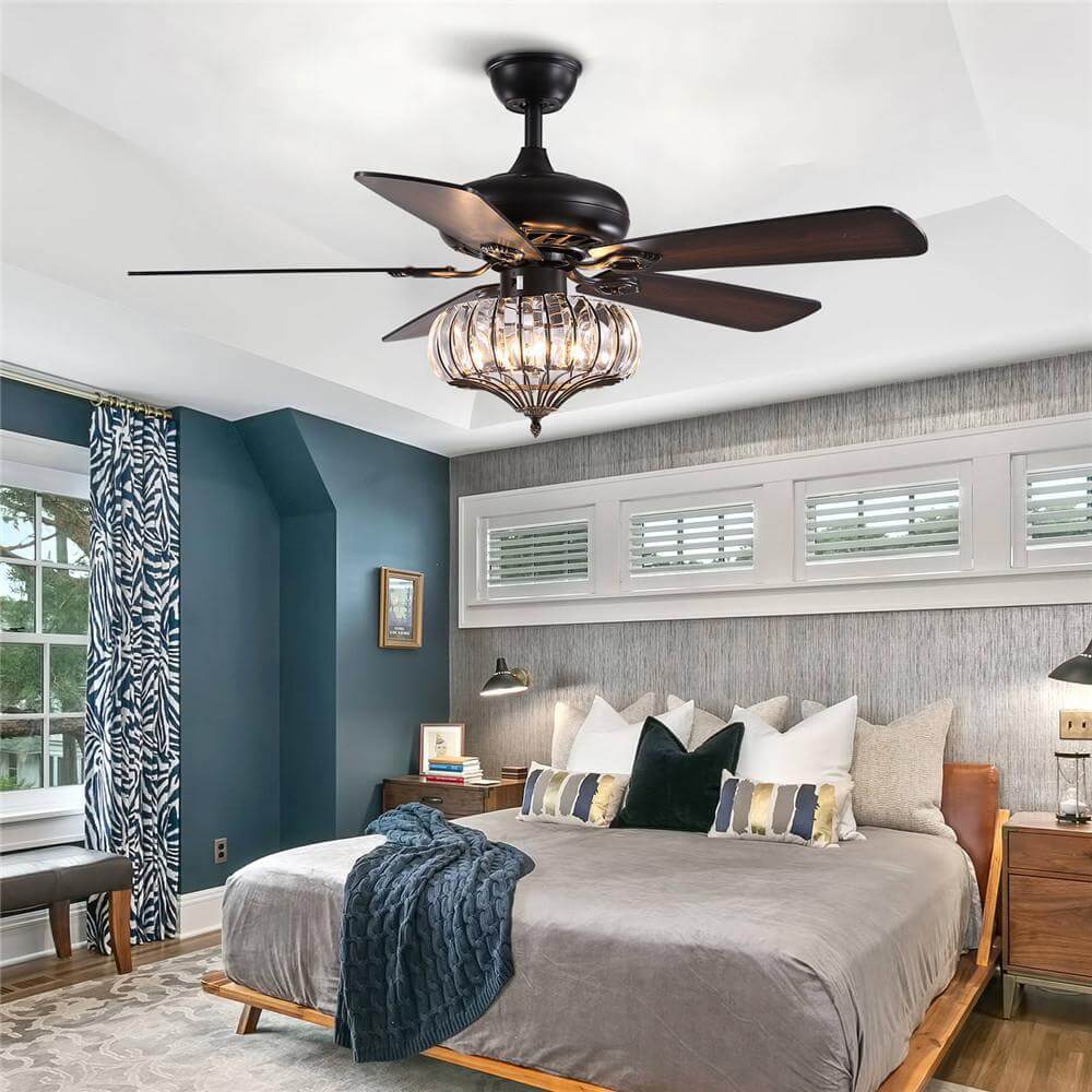 Vintage Look Ceiling Fan With Light
