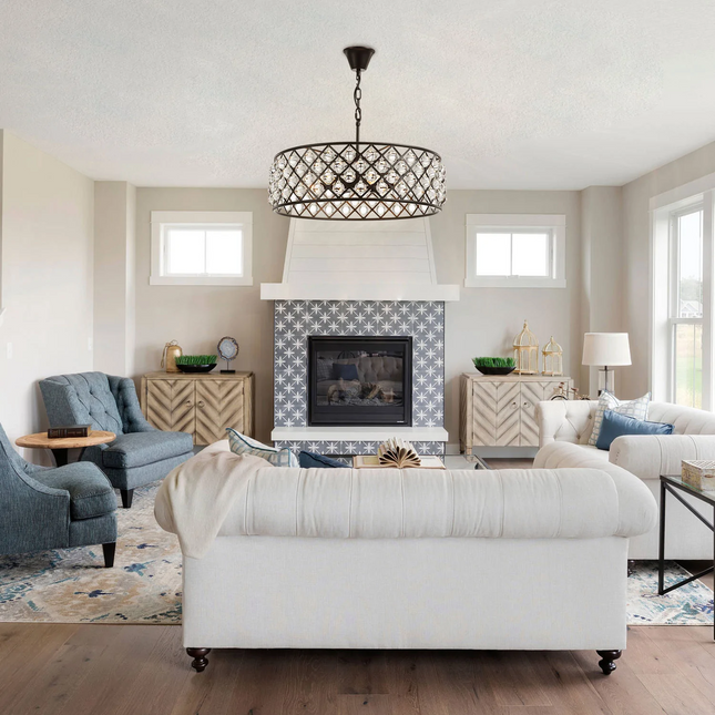 small Living Room Crystal Chandelier