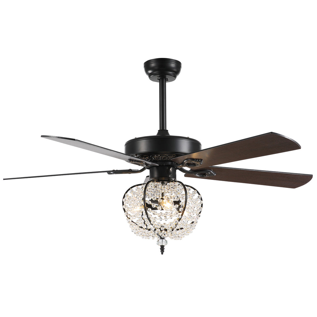 MOOONI-Ceiling-Fan-Light-Matte-Black-Industrial-Pumpkin-Pineapple-Beads-Fandelier-50“