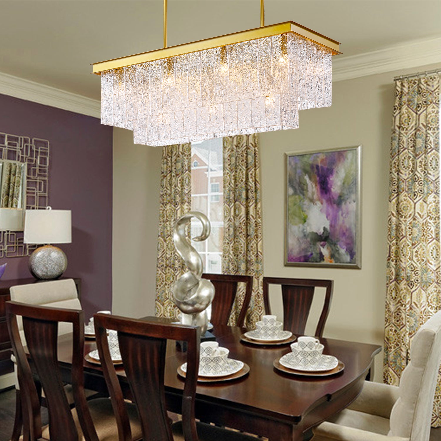 MOOONI-Modern-Rectangle-Three-Tier-Gold-Crystal-Chandelier-Dining-Room