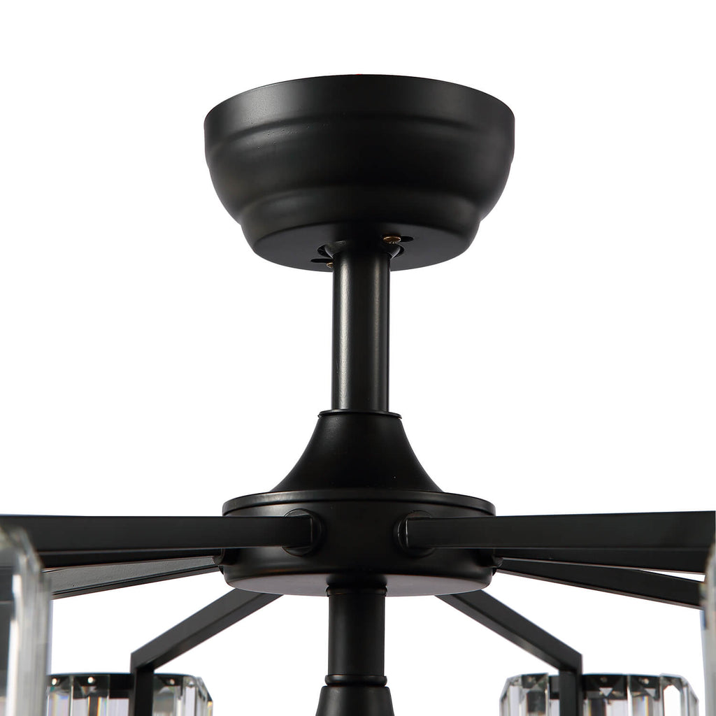 MOOONI-Fandelier-Bronze-Fan-Chandelier-Matte-Black-Downrod