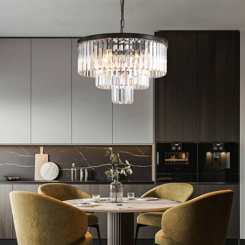 3-Tier Crystal Chandelier