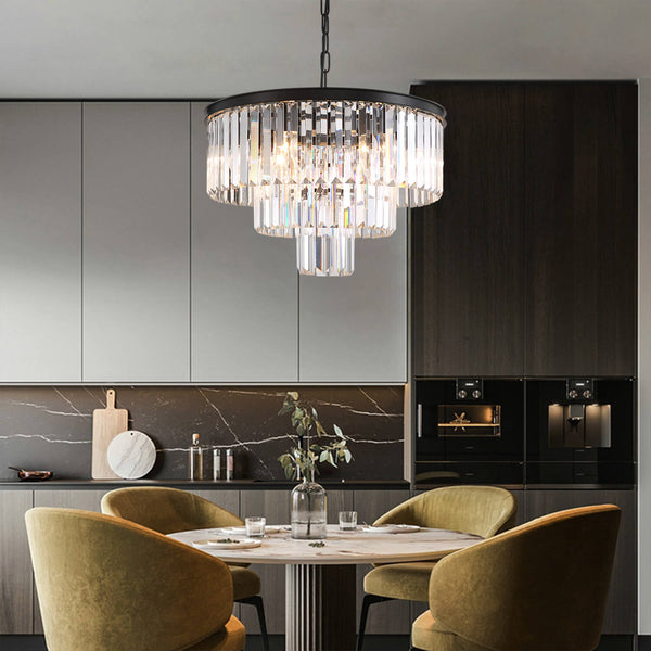 3-Tier Crystal Chandelier