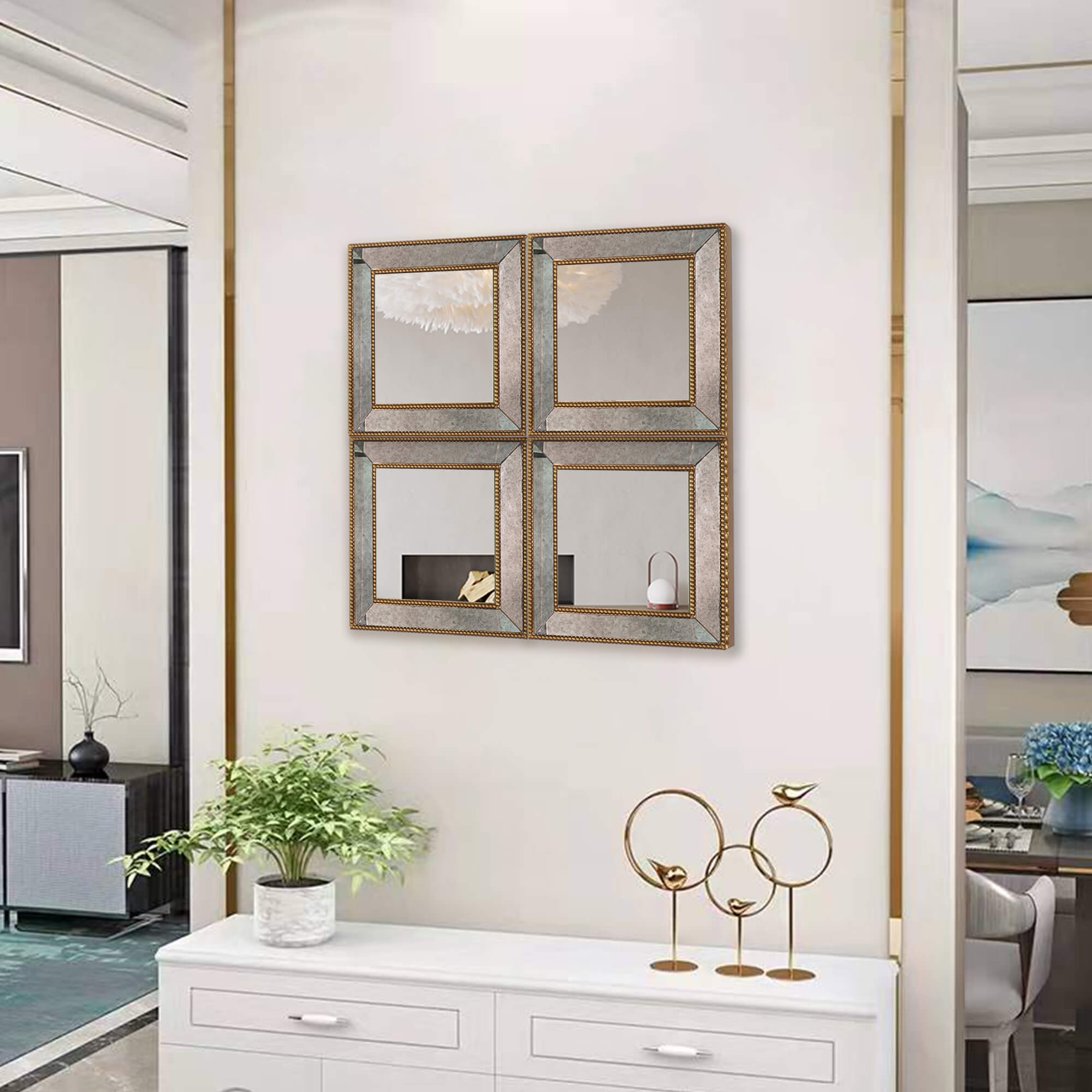 Vintage-Square-Distressed-Metal-Frame-Wall-Mirror