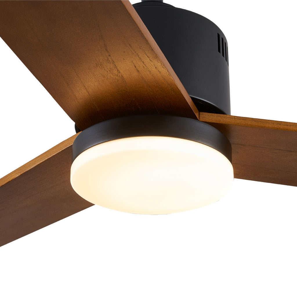 MOOONI-Ceiling-Fan-With-LED Strip-Matte-Black-Lampshade-52"-Wood-Blades