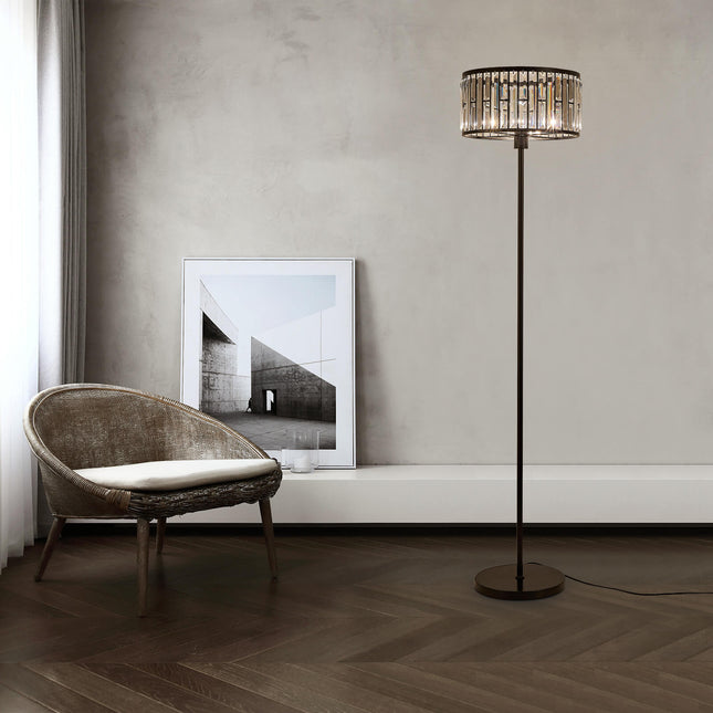 Vintage-Matte-Black-Crystal-Floor-Lamp