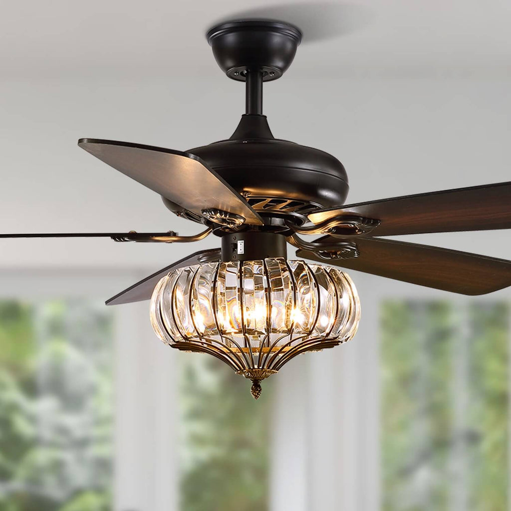 MOOONI-Ceiling-Fan-Light-Matte-Black-Vintage-Look-Crystal-Fandelier-48“
