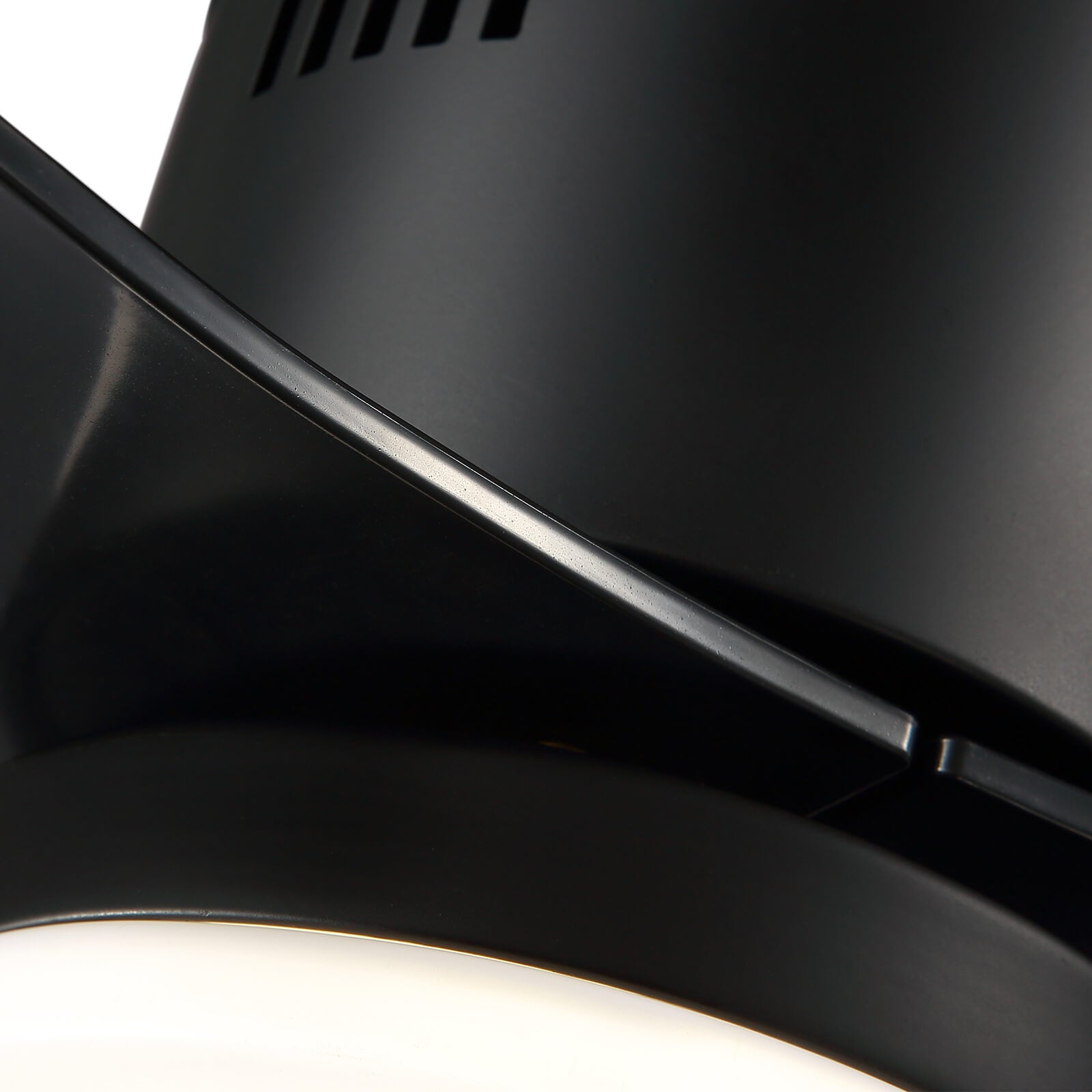 MOOONI-Ceiling-Fan-LED Strip-Matte-Black-Lampshade-Black-Wood-Blades