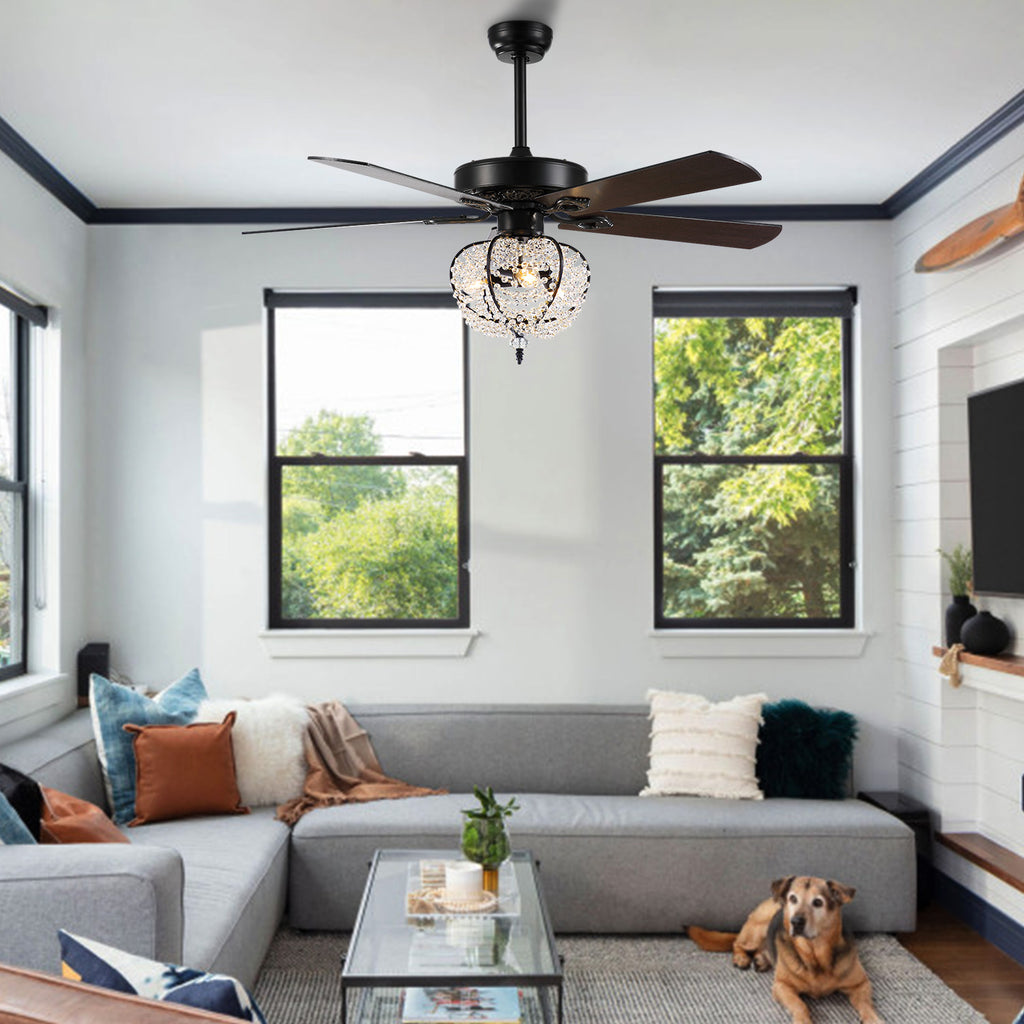 MOOONI-Ceiling-Fan-Light-Matte-Black-Industrial-Pumpkin-Pineapple-Beads-Fandelier-50“-Living-Room