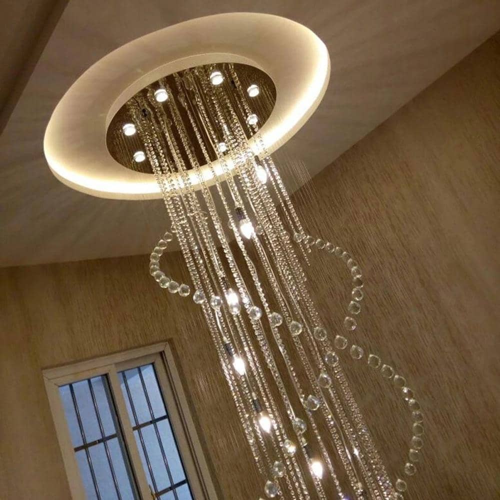 Modern-Chrome-Dual-Spiral-Raindrop-Crystal-Chandeler-Staircase
