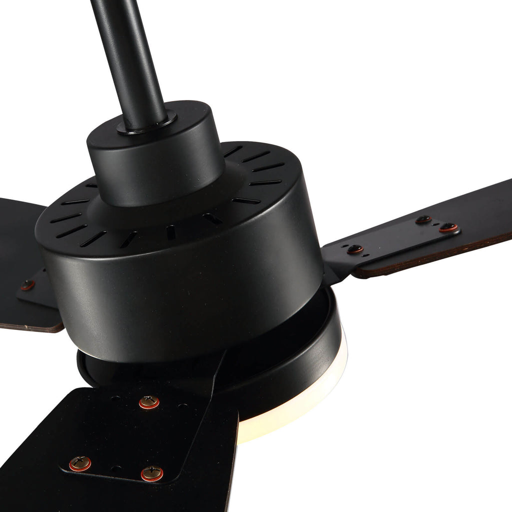 MOOONI-Ceiling-Fan-With-LED Strip-Matte-Black-Lampshade-41"-Wood-Blades