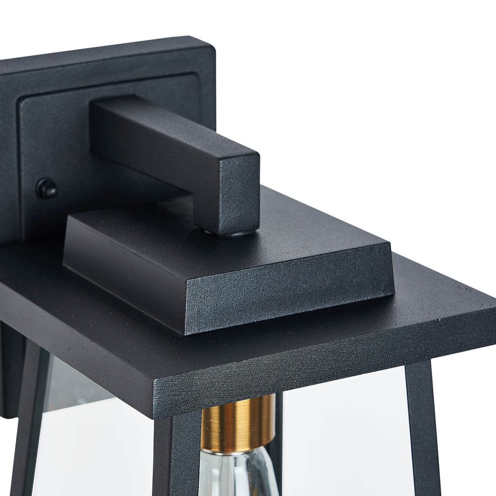 Black and Gold Outdoor Wall Light MOOONI LIGHTING