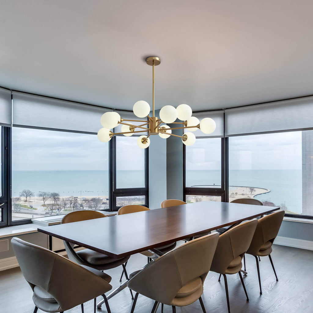 Sputnik Gold Globe Double Layers 12 Lights Chandelier