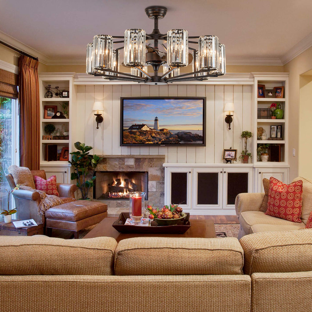 Chicago Wheel | Decorative Bronze Luxury Mid-Century Modern Fandelier